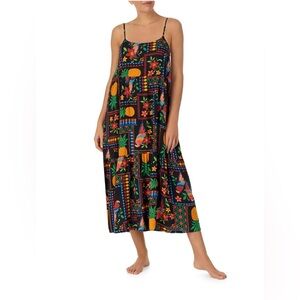 Room Service Women's Sleeveless Woven Maxi Chemise Size M